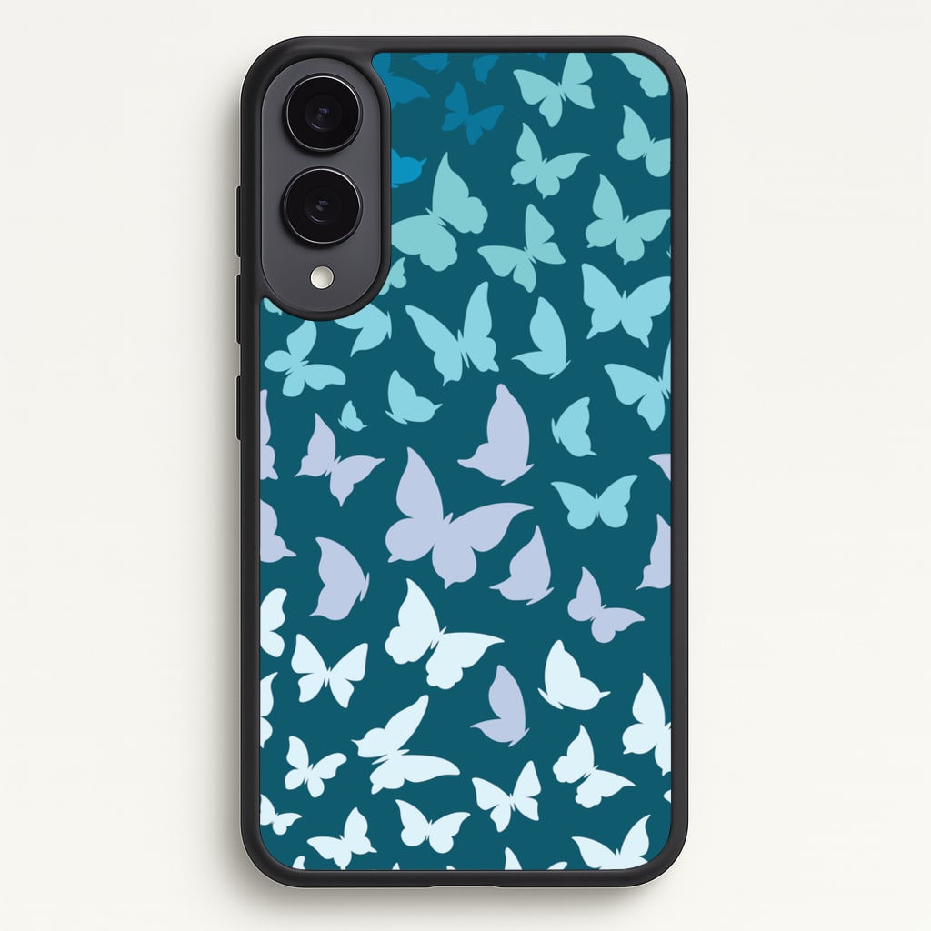 Blue Gradient Butterfly - Butterfly Patterns - Butterfly Patterns Phone Case for Galaxy S25 Edge