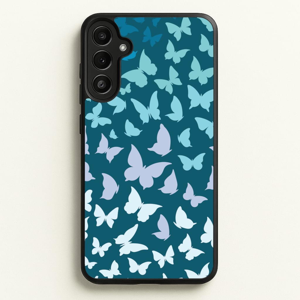 Blue Gradient Butterfly - Butterfly Patterns - Butterfly Patterns Phone Case for Galaxy A36