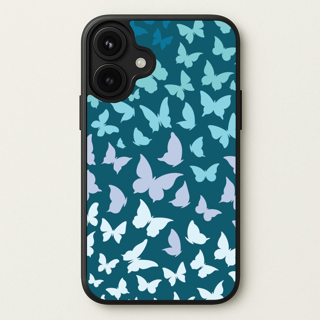 Blue Gradient Butterfly - Butterfly Patterns Phone Case for iPhone 17