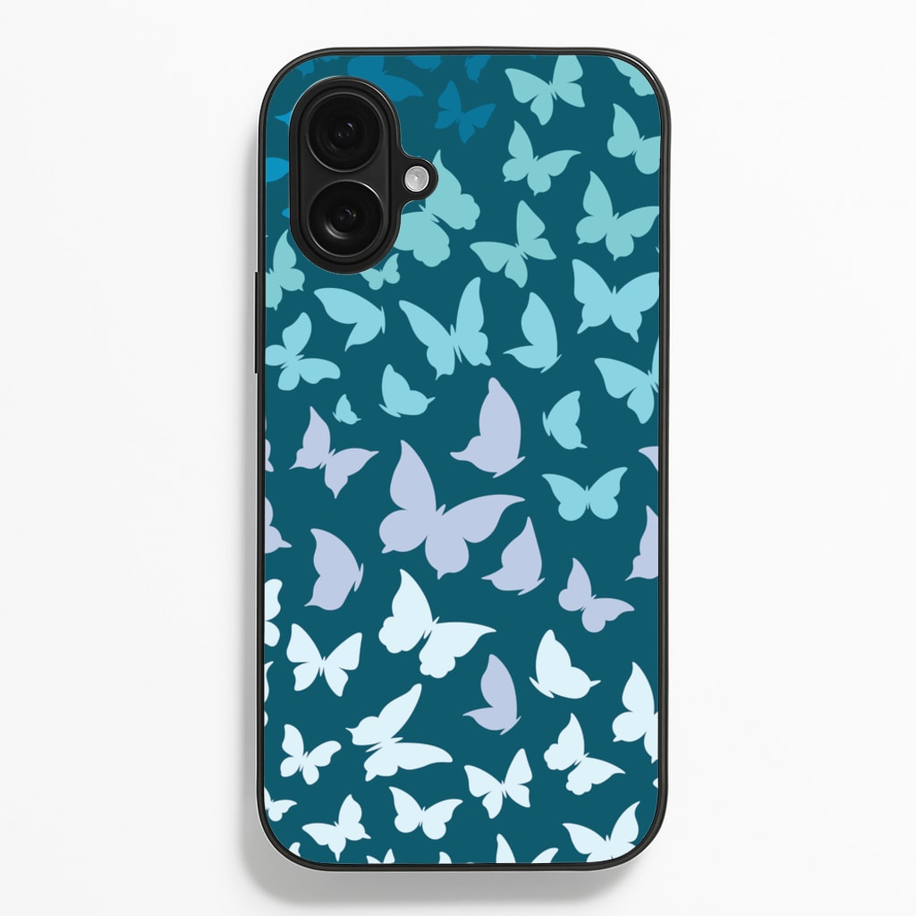 Blue Gradient Butterfly - Butterfly Patterns Phone Case