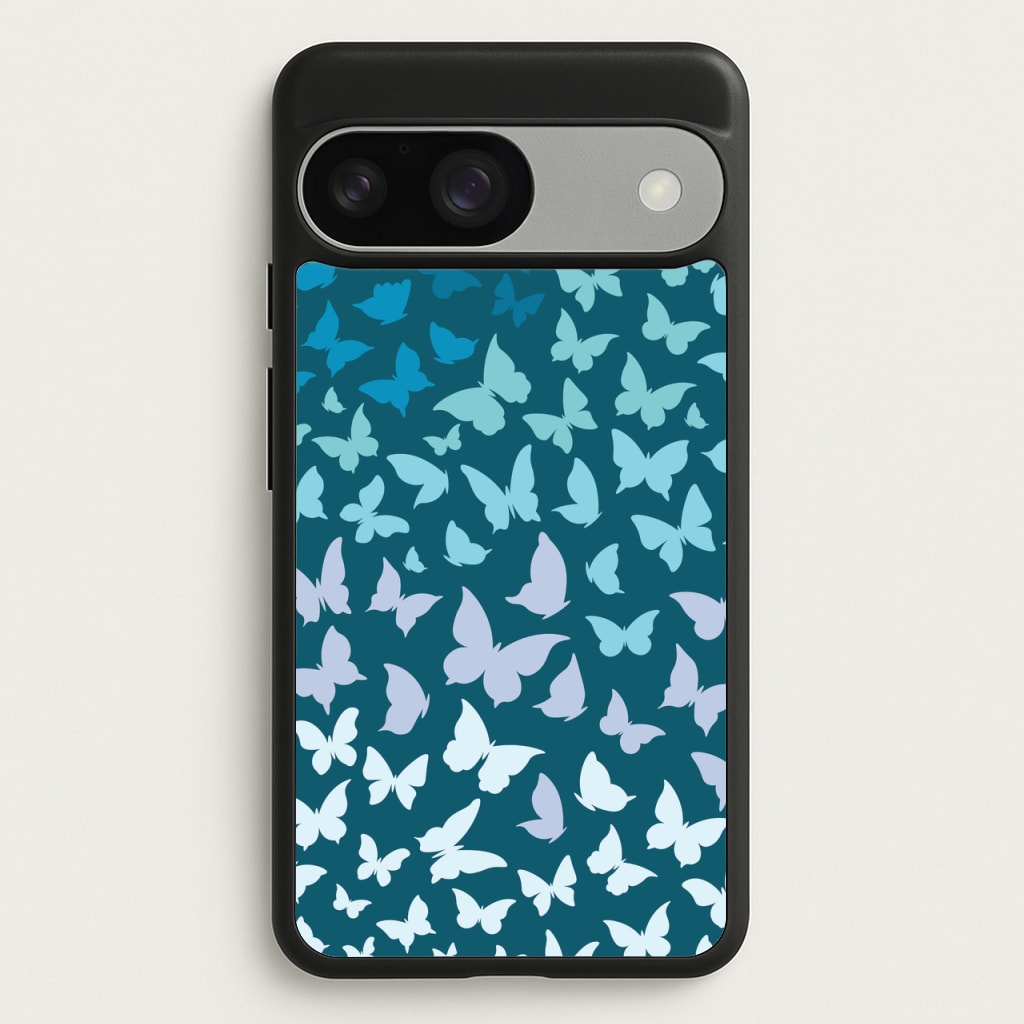 Blue Gradient Butterfly - Butterfly Patterns - Butterfly Patterns Phone Case for Google Pixel 9 / 9 Pro