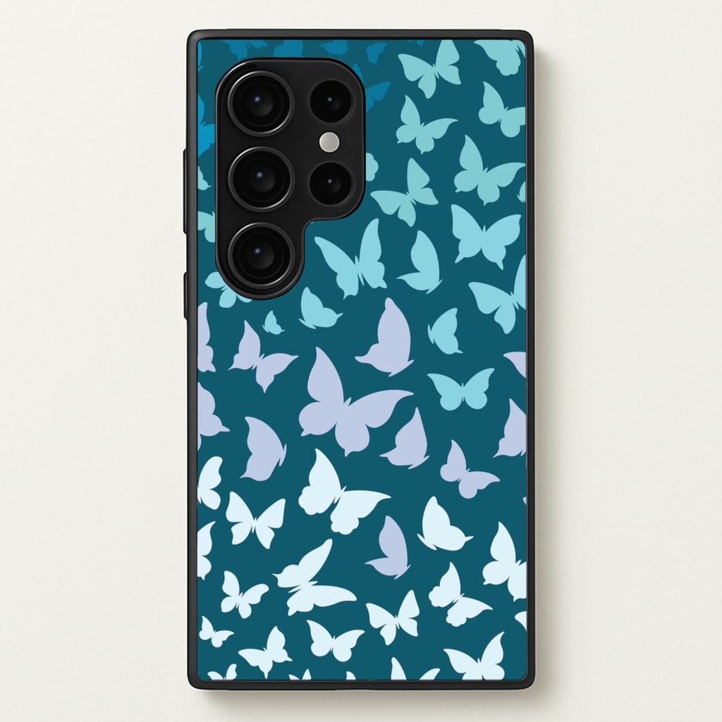 Blue Gradient Butterfly - Butterfly Patterns - Butterfly Patterns Phone Case for Galaxy S24 Ultra