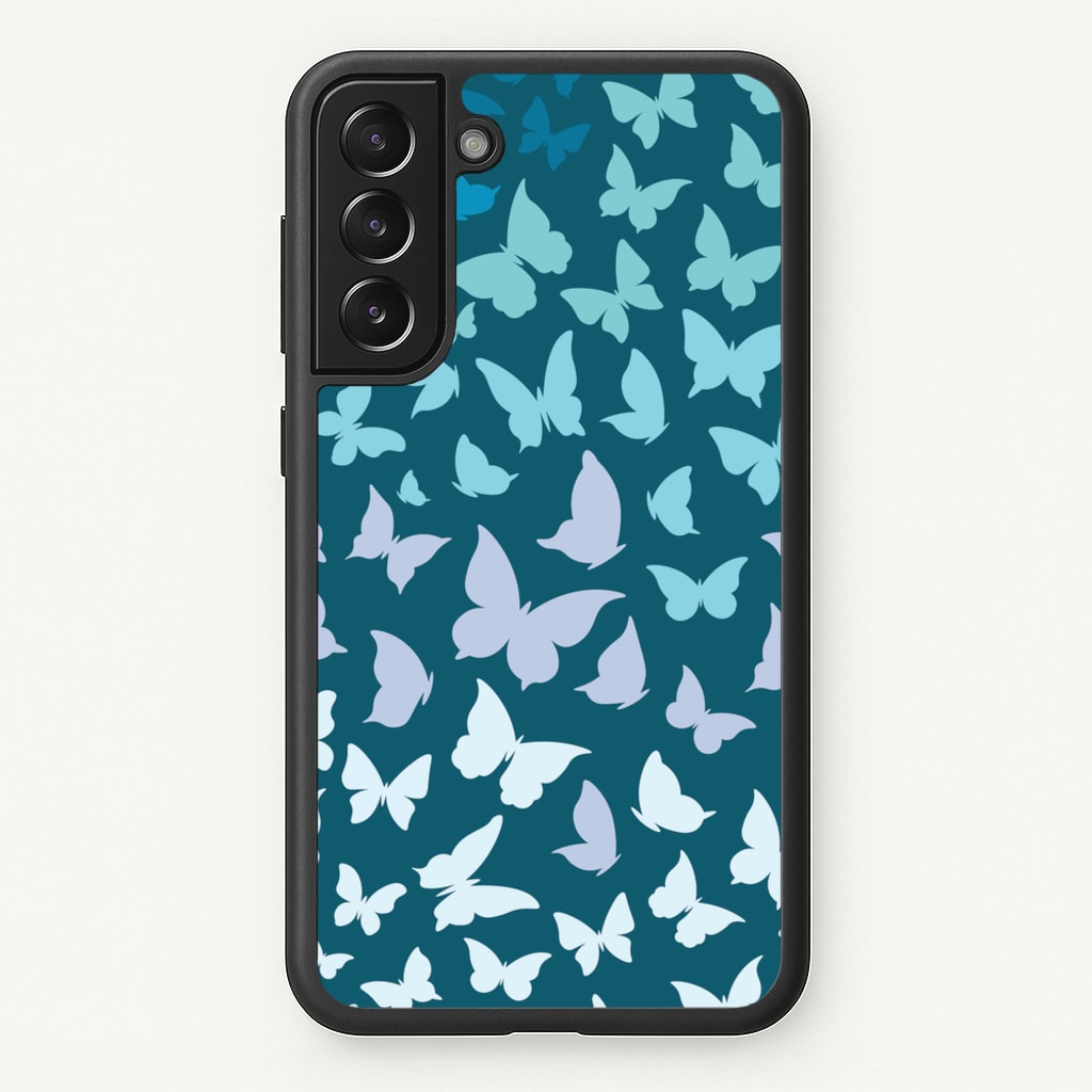 Blue Gradient Butterfly - Butterfly Patterns - Butterfly Patterns Phone Case for Galaxy S22 Plus