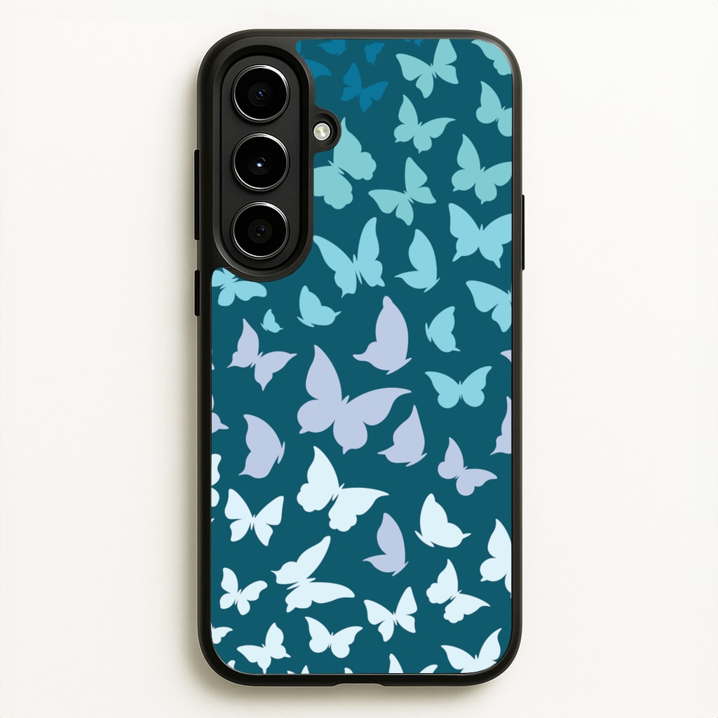 Blue Gradient Butterfly - Butterfly Patterns - Butterfly Patterns Phone Case for Galaxy A56