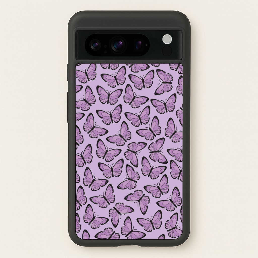 Purple Butterfly - Butterfly Patterns  - Butterfly Patterns Phone Case for Google Pixel 8 Pro
