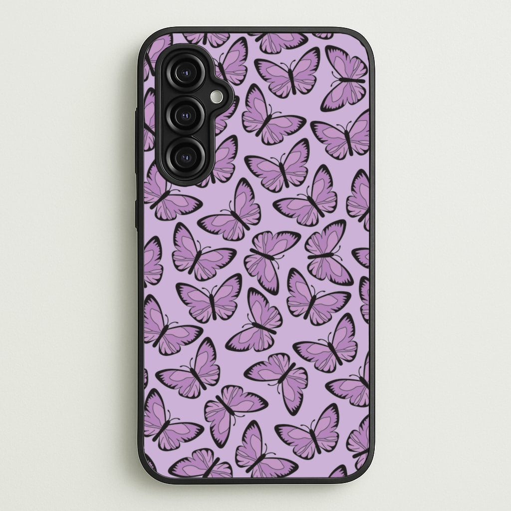 Purple Butterfly - Butterfly Patterns - Butterfly Patterns Phone Case for Galaxy A14