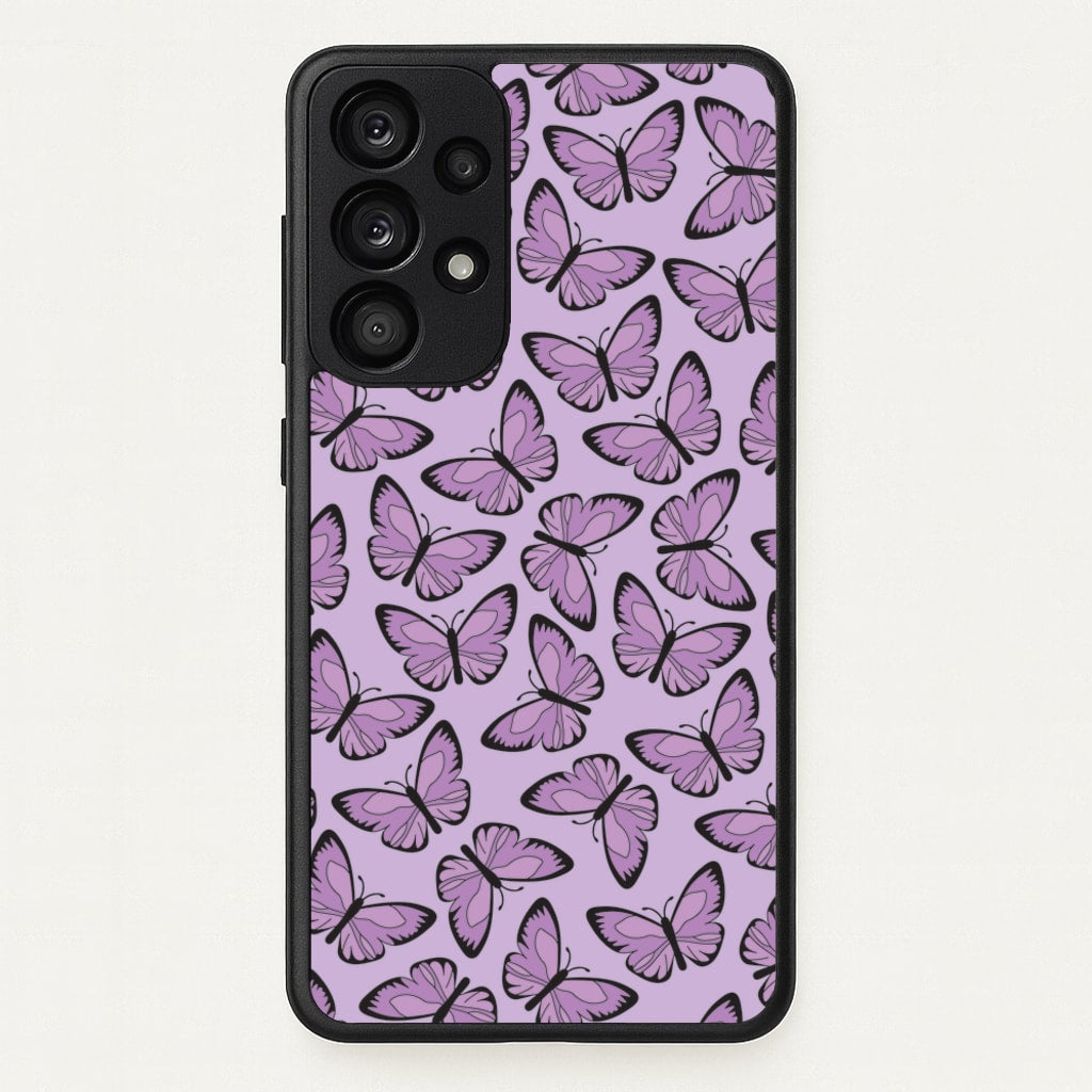 Purple Butterfly - Butterfly Patterns - Butterfly Patterns Phone Case for Galaxy A53