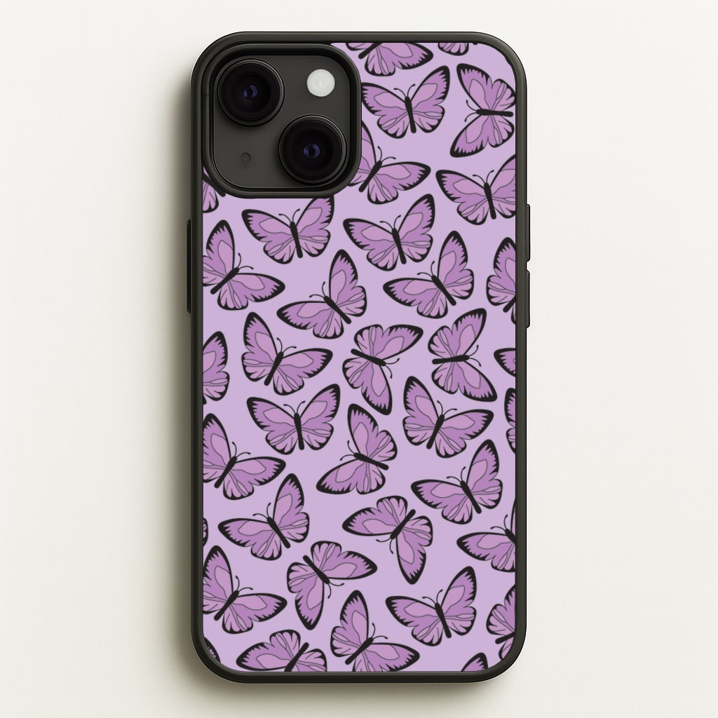 Purple Butterfly - Butterfly Patterns - Butterfly Patterns Phone Case for iPhone 13 Mini