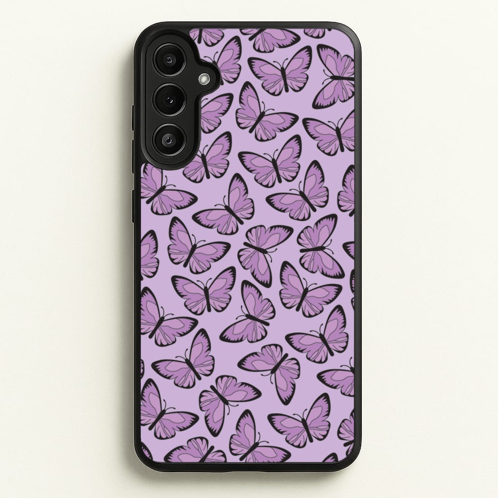 Purple Butterfly - Butterfly Patterns - Butterfly Patterns Phone Case for Galaxy A34