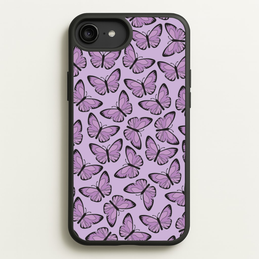 Purple Butterfly - Butterfly Patterns - Butterfly Patterns Phone Case for iPhone 6 Plus / 7 Plus / 8 Plus
