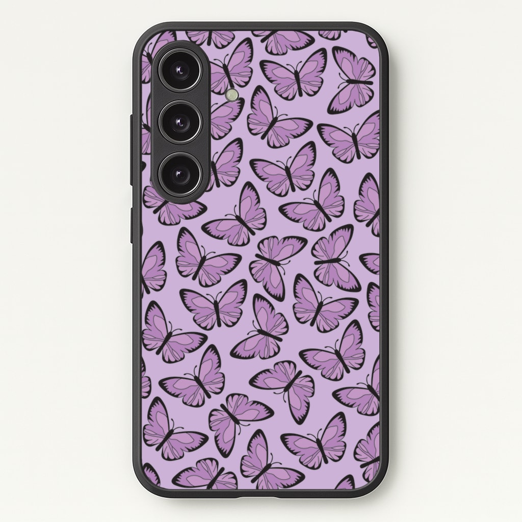 Purple Butterfly - Butterfly Patterns - Butterfly Patterns Phone Case for Galaxy S24 Plus