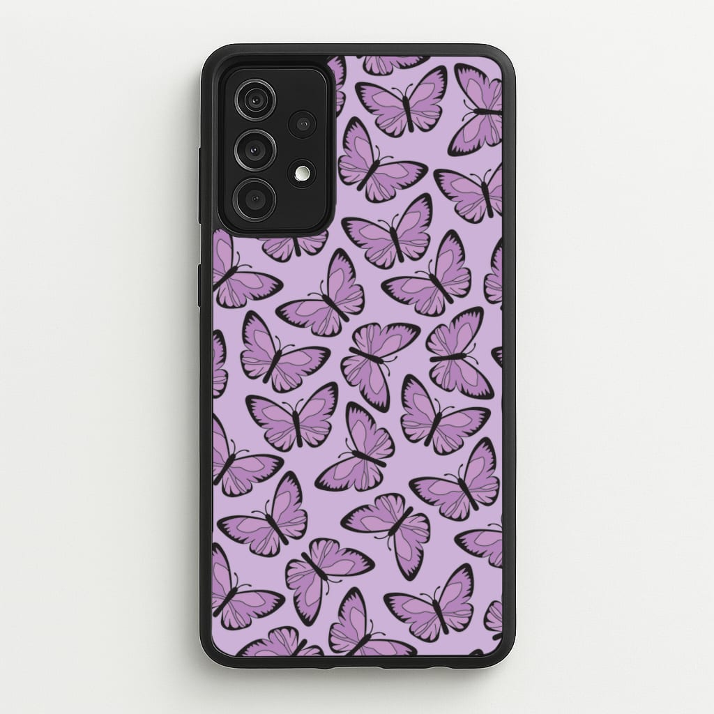 Purple Butterfly - Butterfly Patterns - Butterfly Patterns Phone Case for Galaxy A52 / A52s