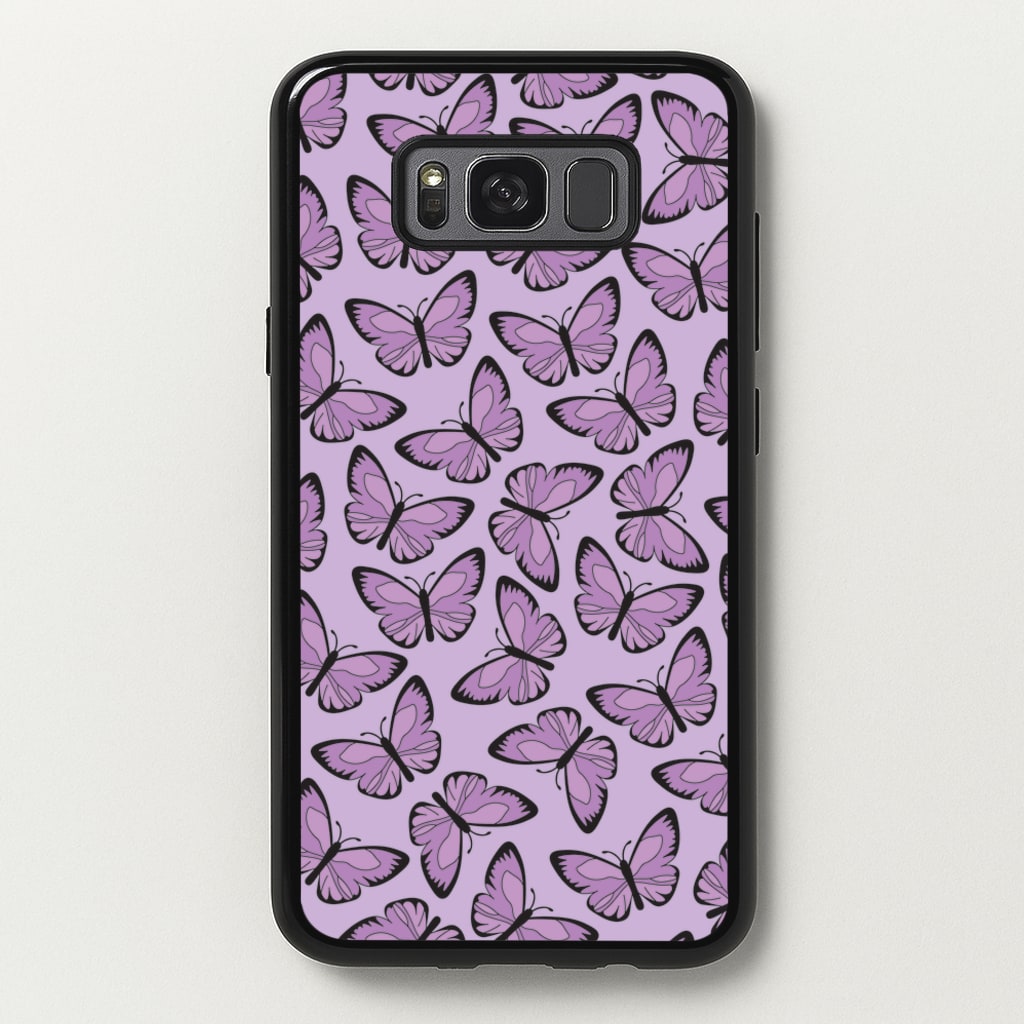 Purple Butterfly - Butterfly Patterns - Butterfly Patterns Phone Case for Galaxy S8 Plus