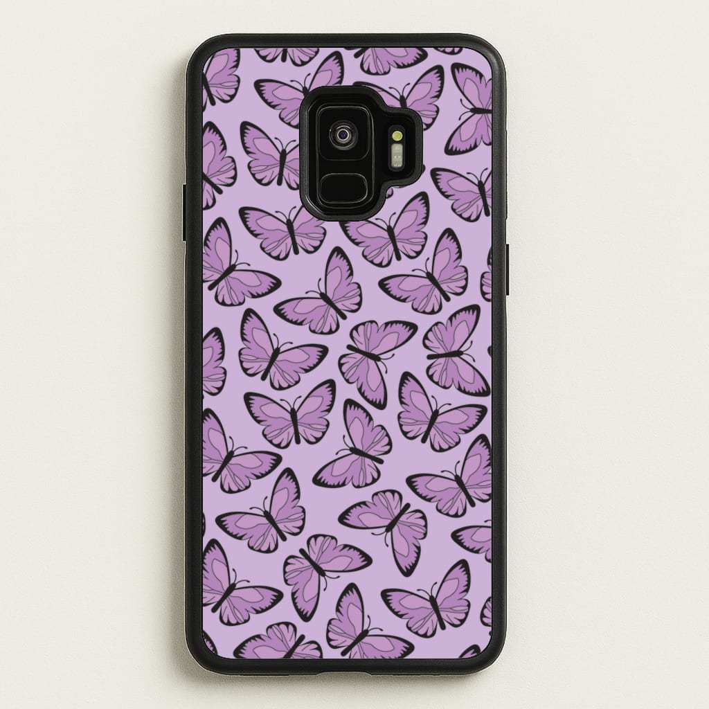 Purple Butterfly - Butterfly Patterns - Butterfly Patterns Phone Case for Galaxy S9