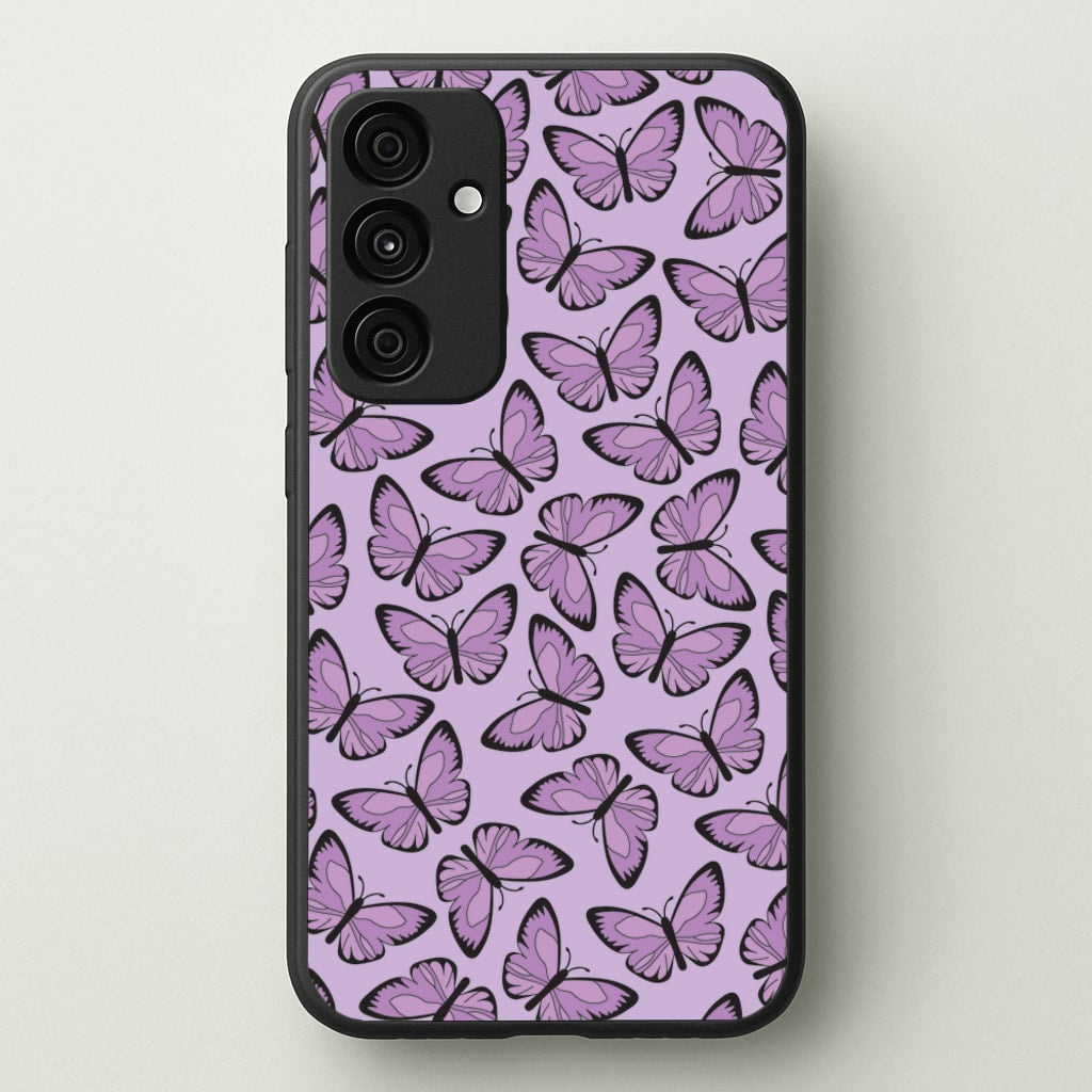 Purple Butterfly - Butterfly Patterns - Butterfly Patterns Phone Case for Galaxy A35
