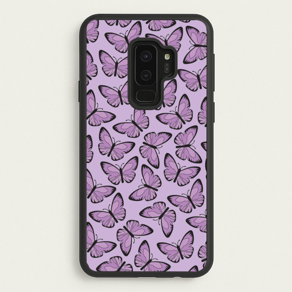 Purple Butterfly - Butterfly Patterns - Butterfly Patterns Phone Case for Galaxy S9 Plus