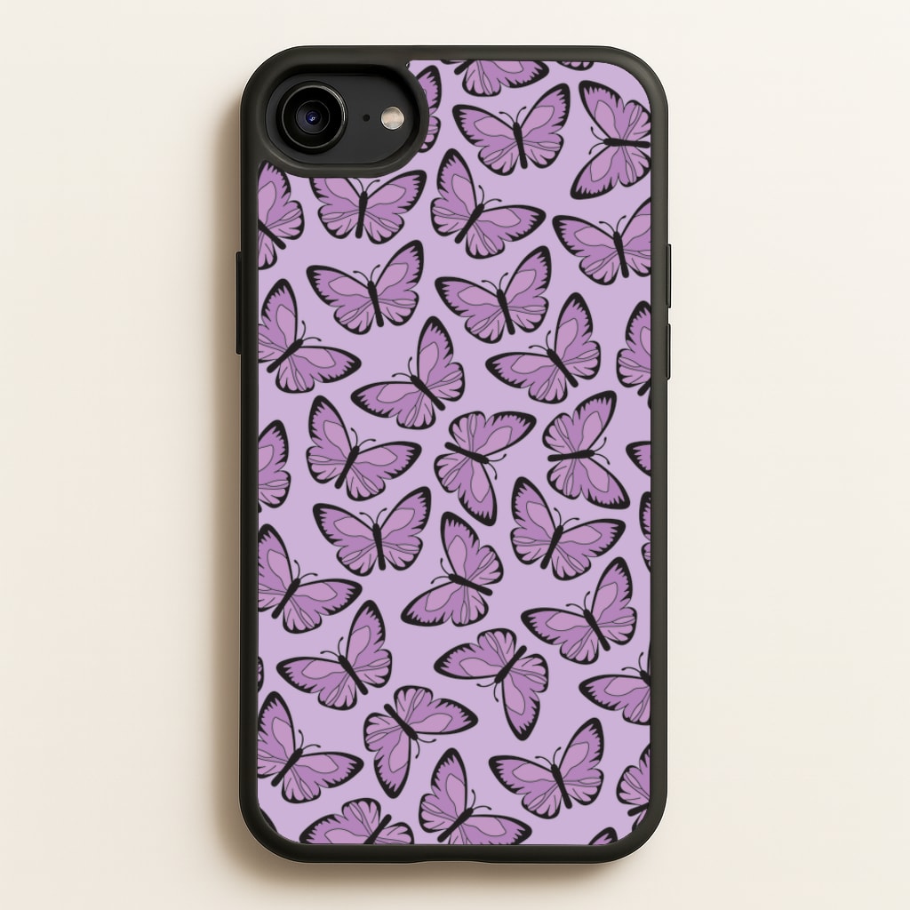 Purple Butterfly - Butterfly Patterns - Butterfly Patterns Phone Case for iPhone 6 / 7 / 8 / SE