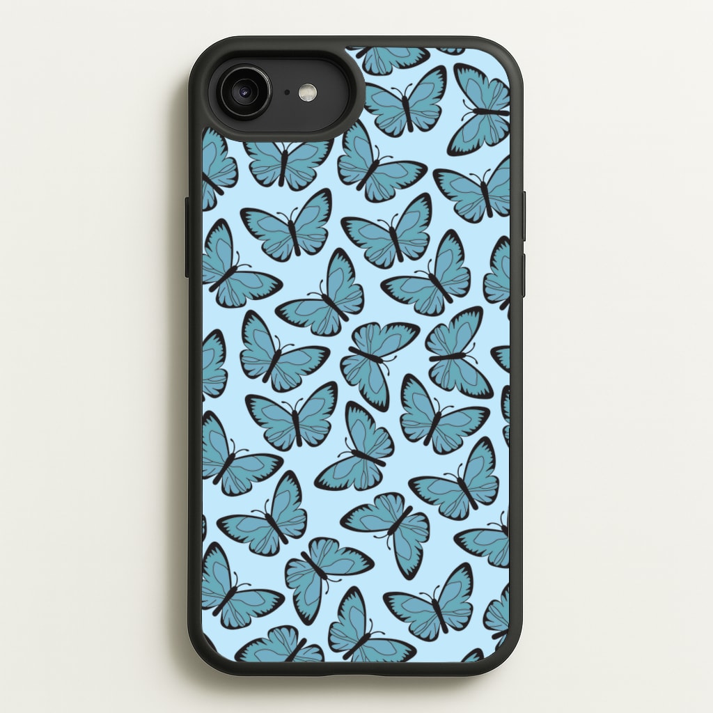 Blue Butterfly - Butterfly Patterns - Butterfly Patterns Phone Case for iPhone 6 Plus / 7 Plus / 8 Plus