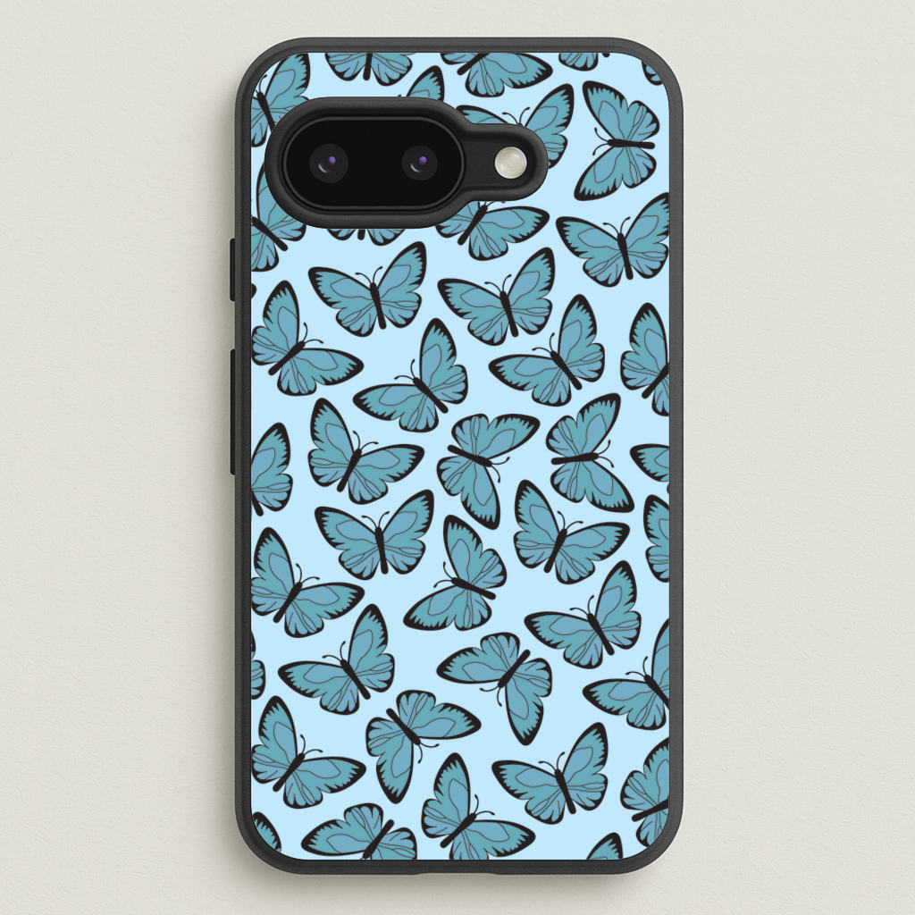 Blue Butterfly - Butterfly Patterns - Butterfly Patterns Phone Case for Google Pixel 9a