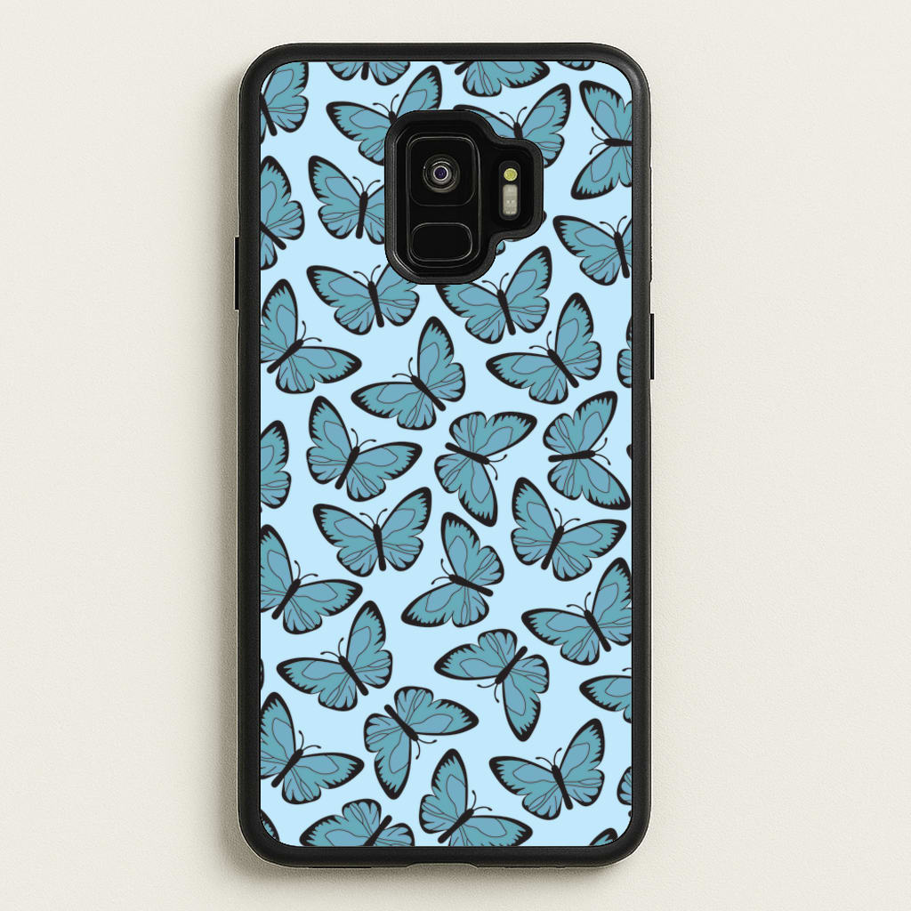Blue Butterfly - Butterfly Patterns - Butterfly Patterns Phone Case for Galaxy S9