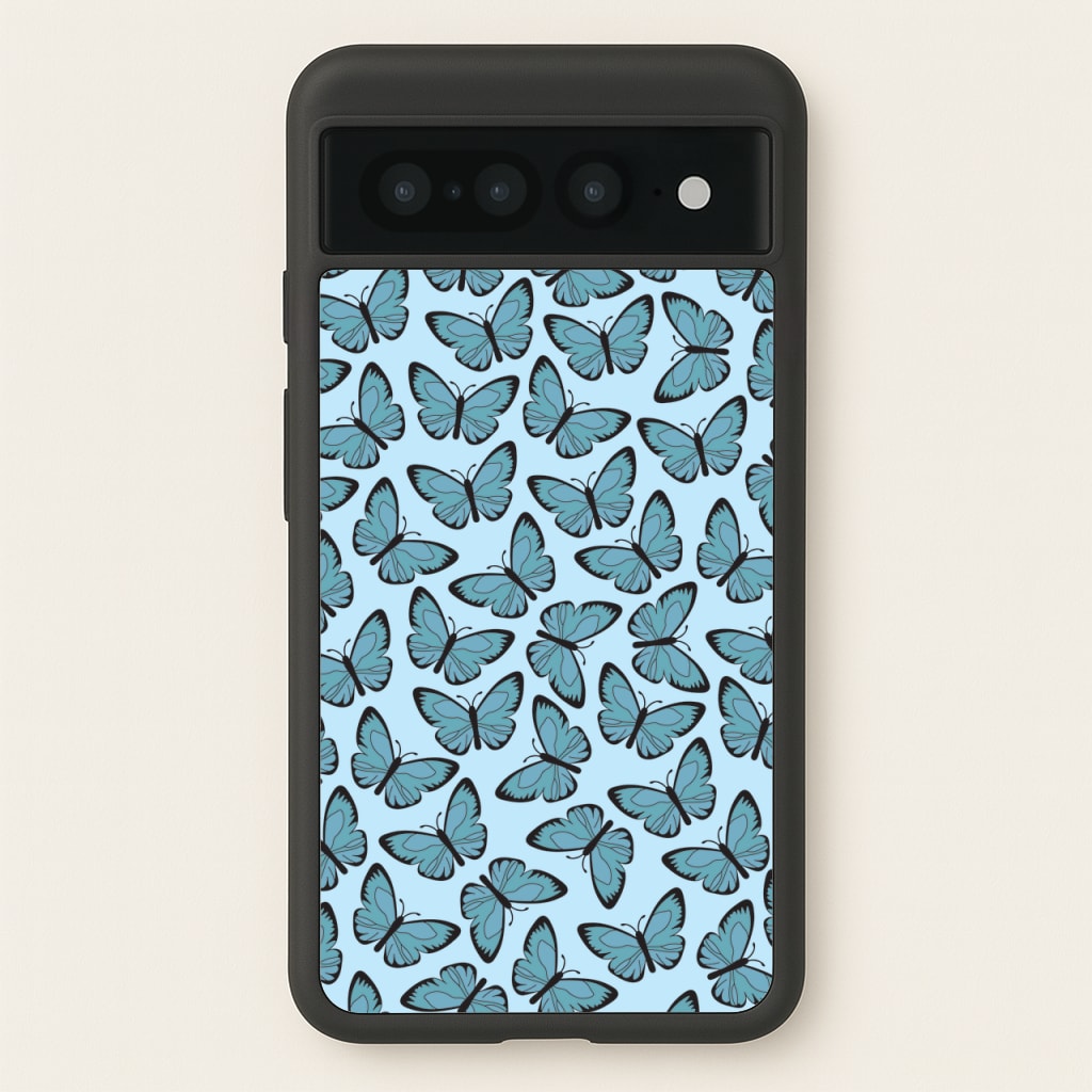 Blue Butterfly - Butterfly Patterns - Butterfly Patterns Phone Case for Google Pixel 7 Pro