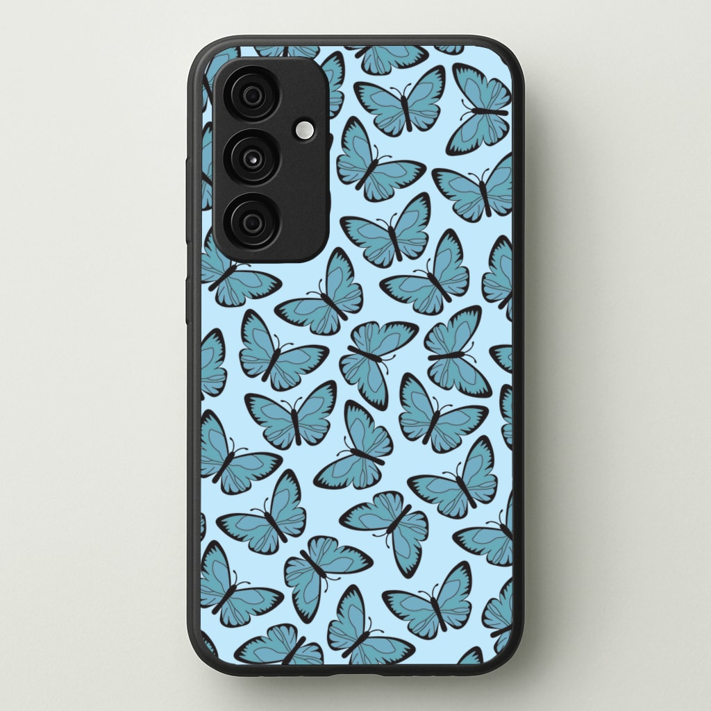 Blue Butterfly - Butterfly Patterns - Butterfly Patterns Phone Case for Galaxy A55