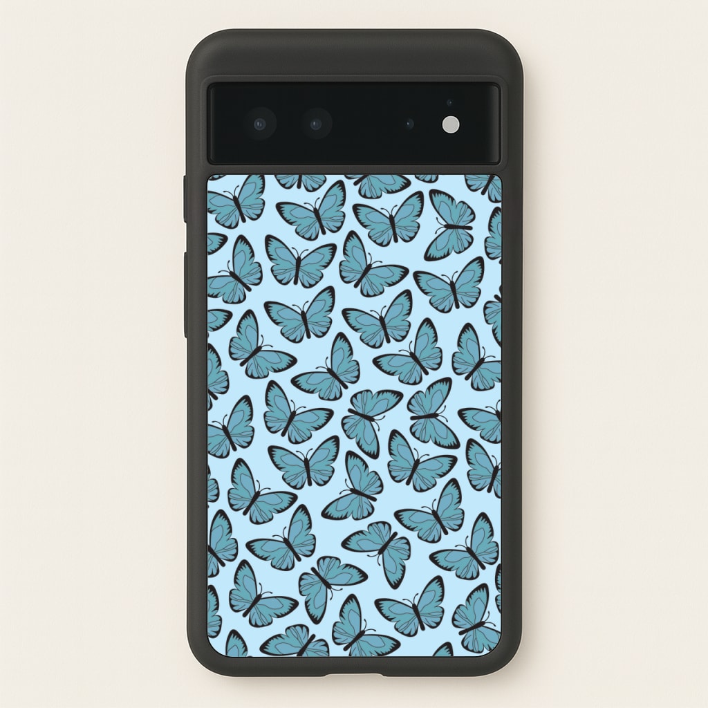 Blue Butterfly - Butterfly Patterns - Butterfly Patterns Phone Case for Google Pixel 6