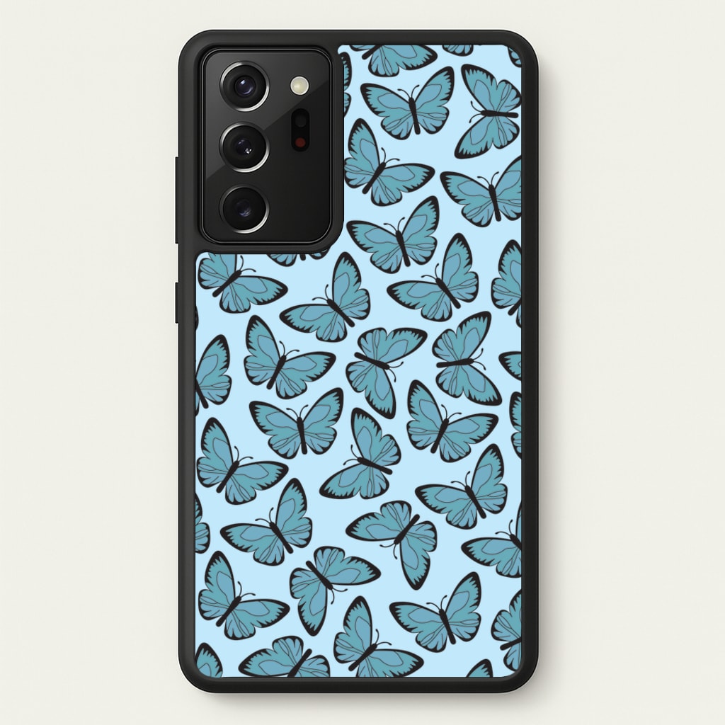 Blue Butterfly - Butterfly Patterns - Butterfly Patterns Phone Case for Galaxy Note 20 Ultra