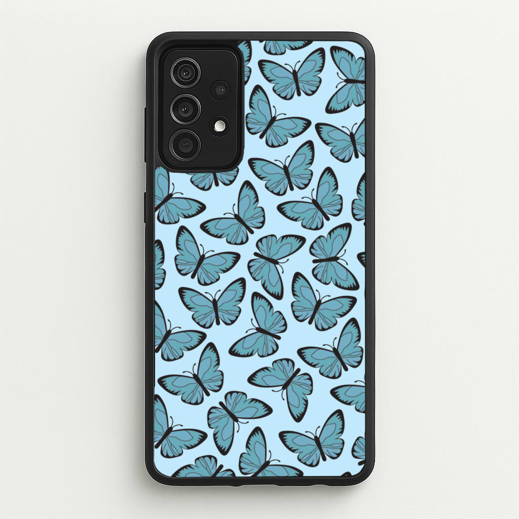 Blue Butterfly - Butterfly Patterns - Butterfly Patterns Phone Case for Galaxy A52 / A52s