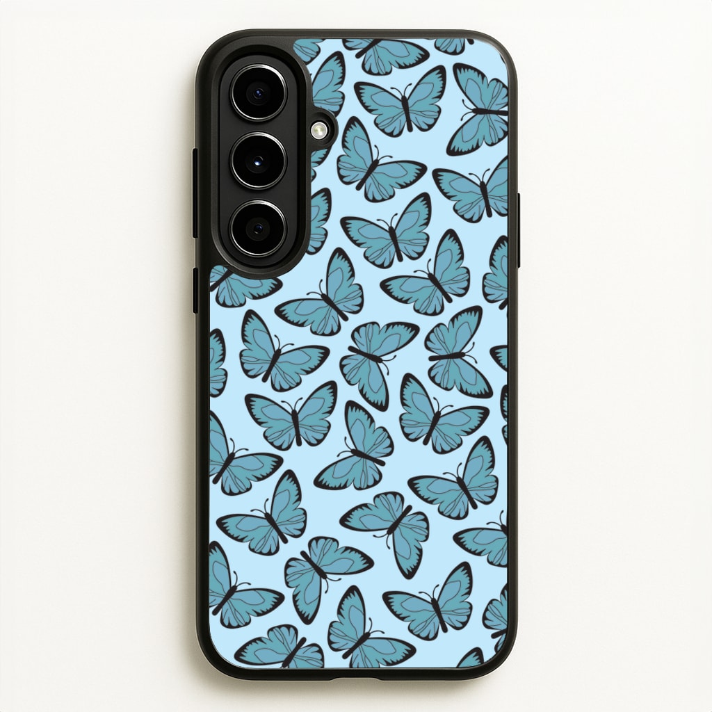 Blue Butterfly - Butterfly Patterns - Butterfly Patterns Phone Case for Galaxy A56