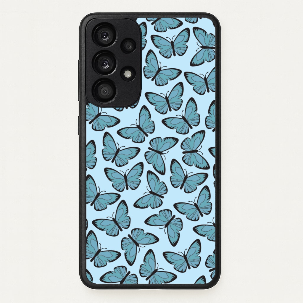 Blue Butterfly - Butterfly Patterns - Butterfly Patterns Phone Case for Galaxy A53