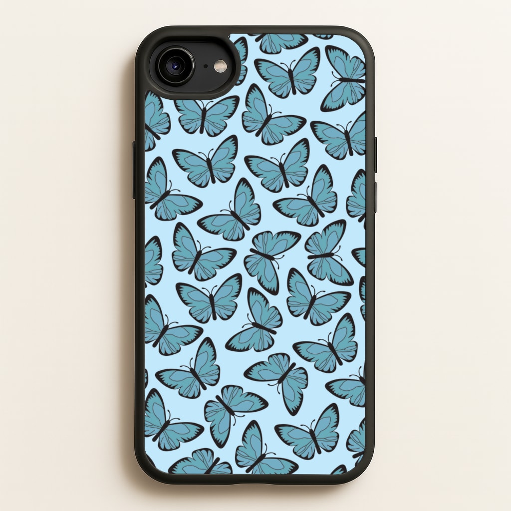 Blue Butterfly - Butterfly Patterns - Butterfly Patterns Phone Case for iPhone 6 / 7 / 8 / SE