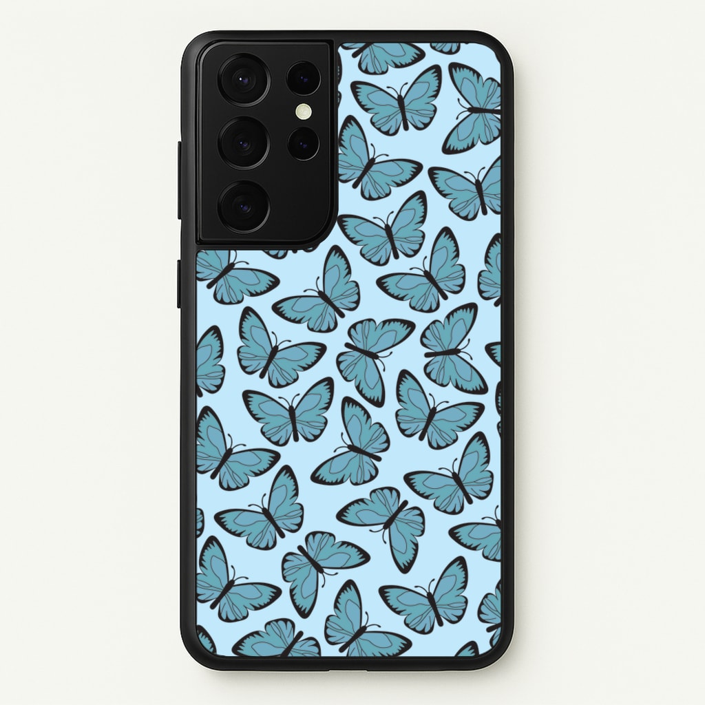 Blue Butterfly - Butterfly Patterns - Butterfly Patterns Phone Case for Galaxy S21 Ultra