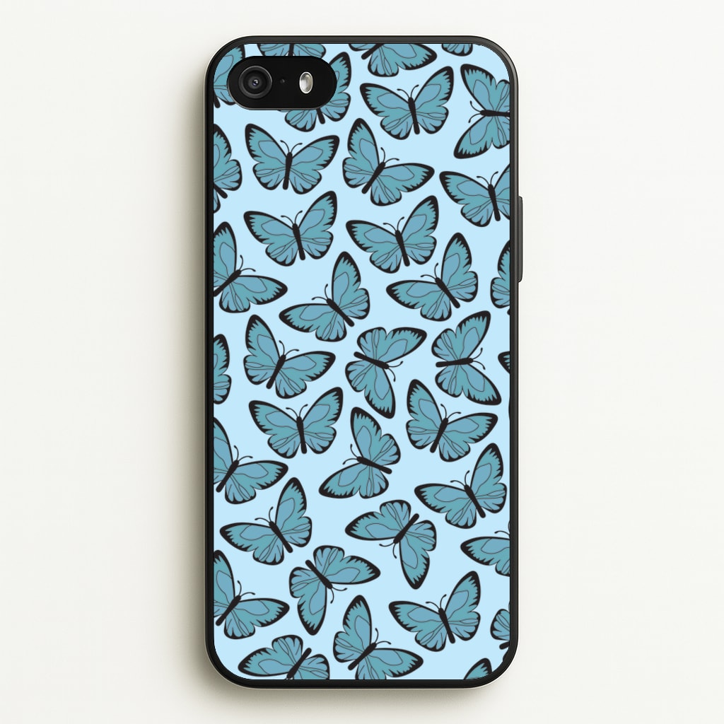 Blue Butterfly - Butterfly Patterns - Butterfly Patterns Phone Case for iPhone 5 / 5s / SE 2016