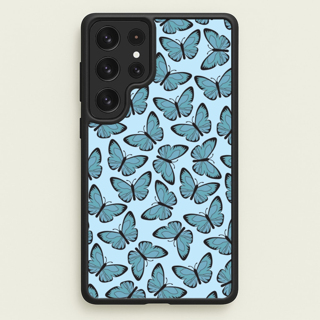 Blue Butterfly - Butterfly Patterns - Butterfly Patterns Phone Case for Galaxy S23 Ultra