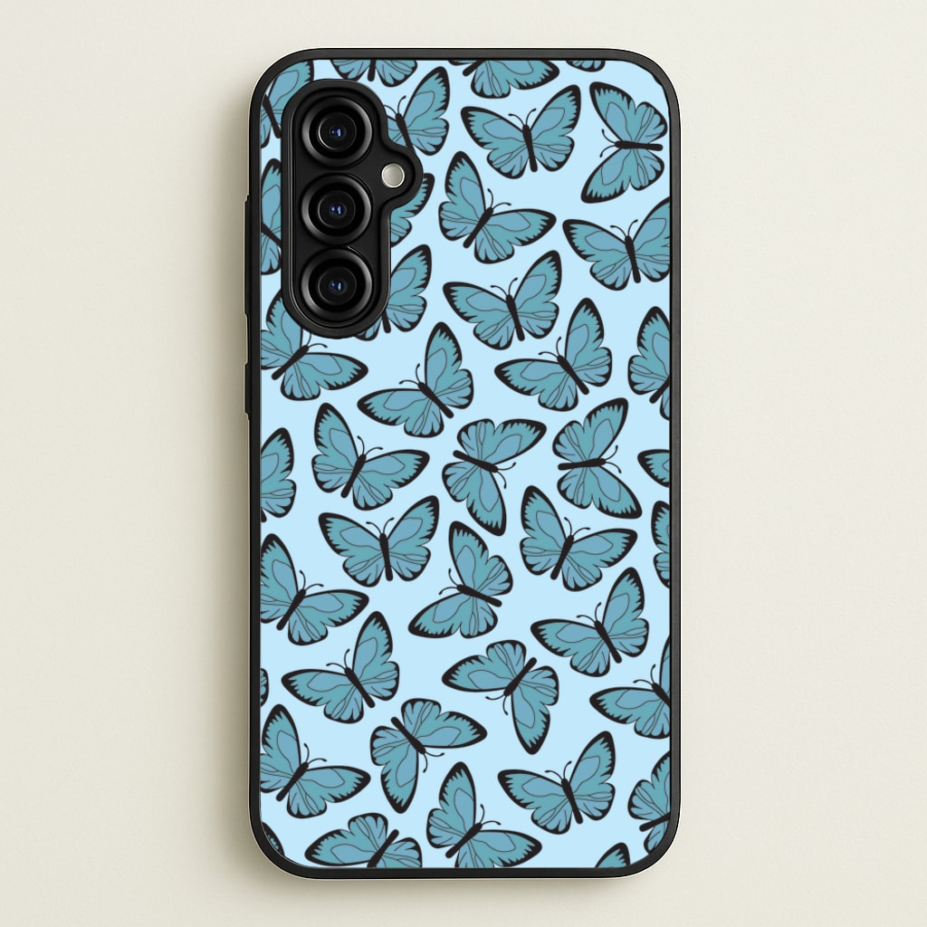 Blue Butterfly - Butterfly Patterns - Butterfly Patterns Phone Case for Galaxy A54