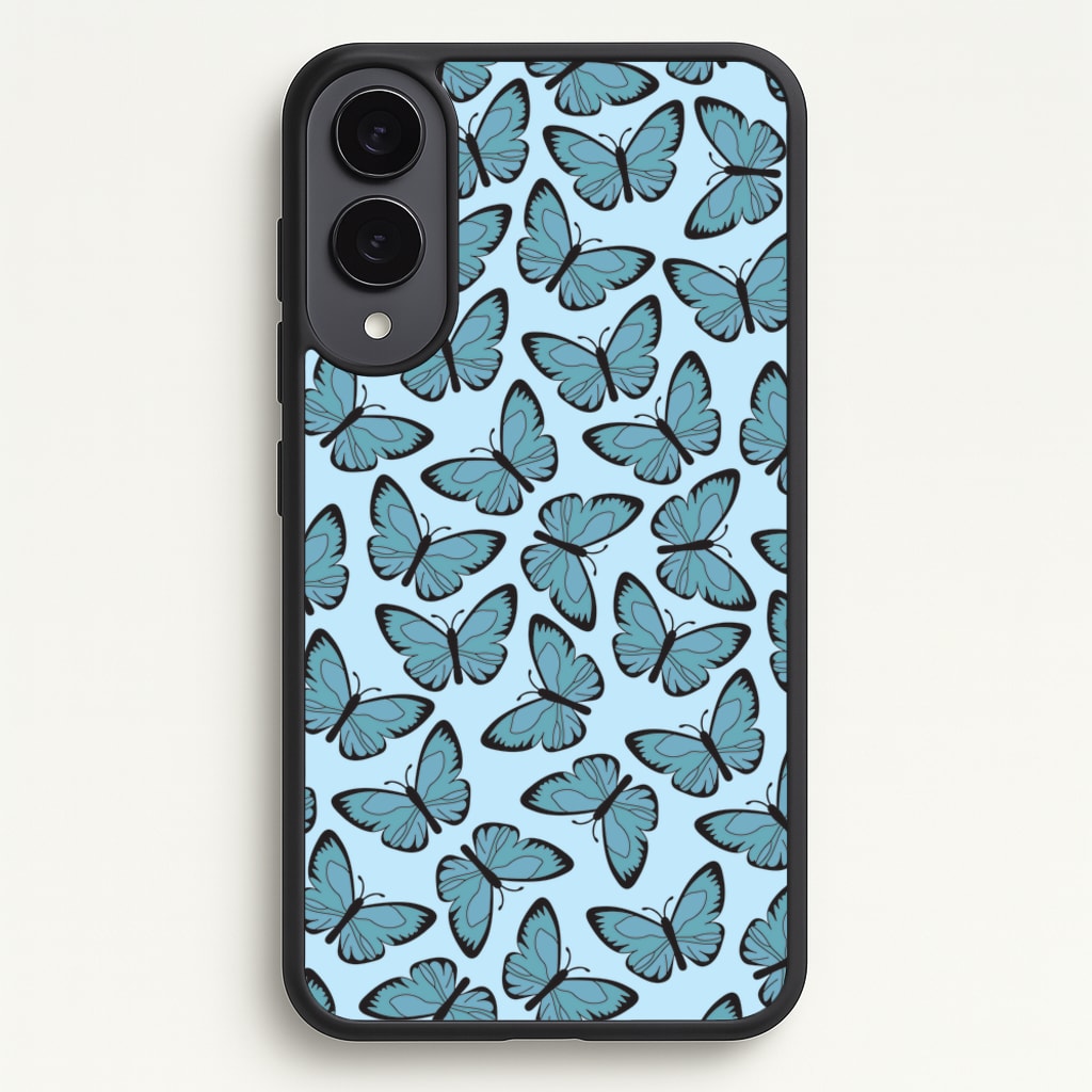Blue Butterfly - Butterfly Patterns - Butterfly Patterns Phone Case for Galaxy S25 Edge