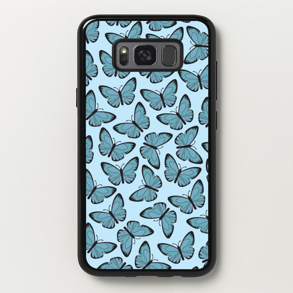 Blue Butterfly - Butterfly Patterns - Butterfly Patterns Phone Case for Galaxy S8