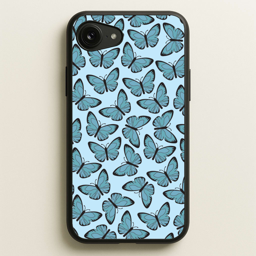Blue Butterfly - Butterfly Patterns - Butterfly Patterns Phone Case for iPhone 16e