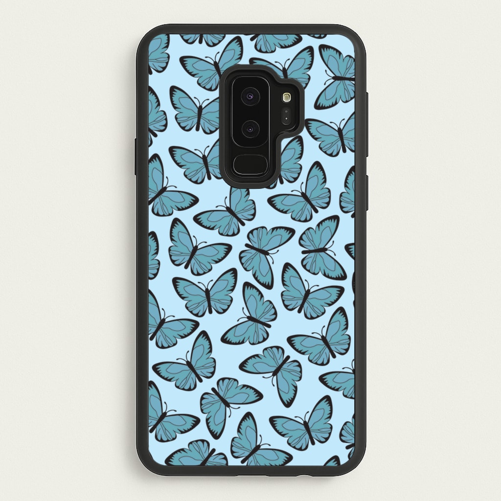 Blue Butterfly - Butterfly Patterns - Butterfly Patterns Phone Case for Galaxy S9 Plus