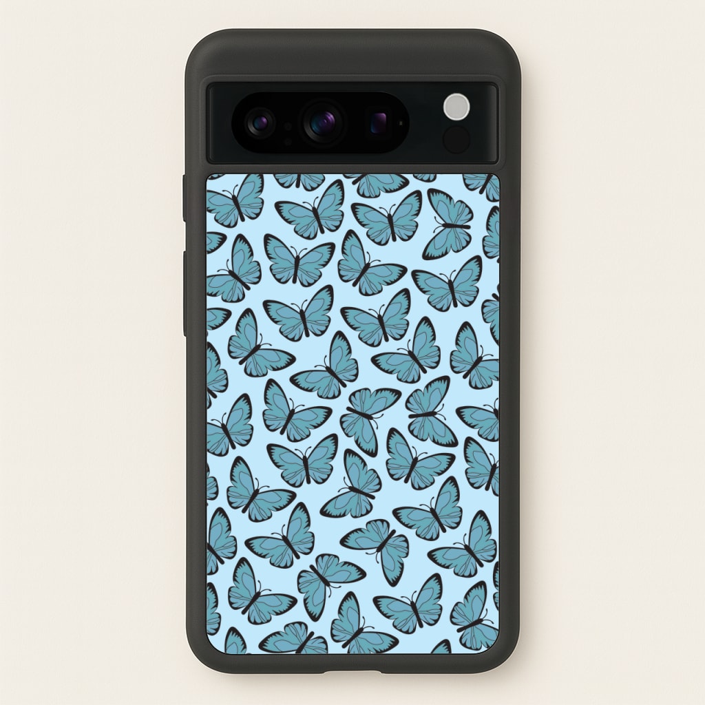 Blue Butterfly - Butterfly Patterns - Butterfly Patterns Phone Case for Google Pixel 8 Pro