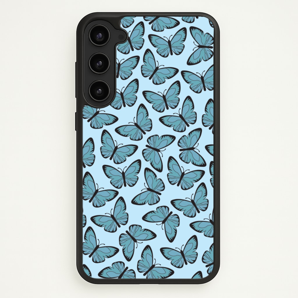 Blue Butterfly - Butterfly Patterns - Butterfly Patterns Phone Case for Galaxy S23
