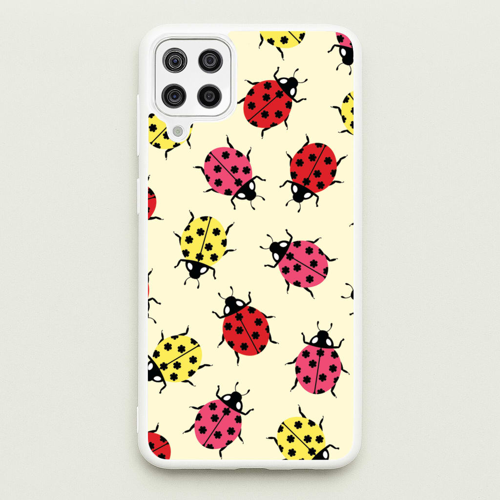 Ladybugs With Flower Spots Pattern - Patterns Phone Case for Galaxy A12