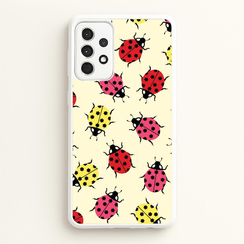 Ladybugs With Flower Spots Pattern - Patterns Phone Case for Galaxy A52 / A52s