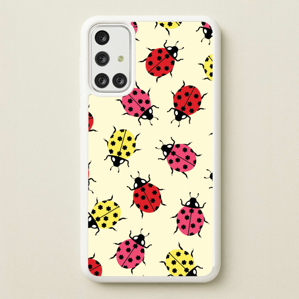 Ladybugs With Flower Spots Pattern - Patterns Phone Case for Galaxy A71