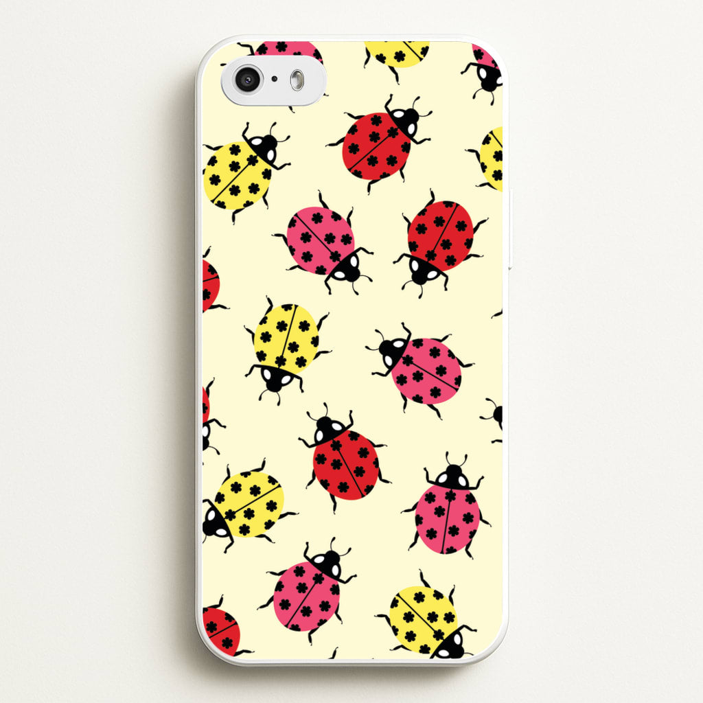 Ladybugs With Flower Spots Pattern - Patterns Phone Case for iPhone 5 / 5s / SE 2016