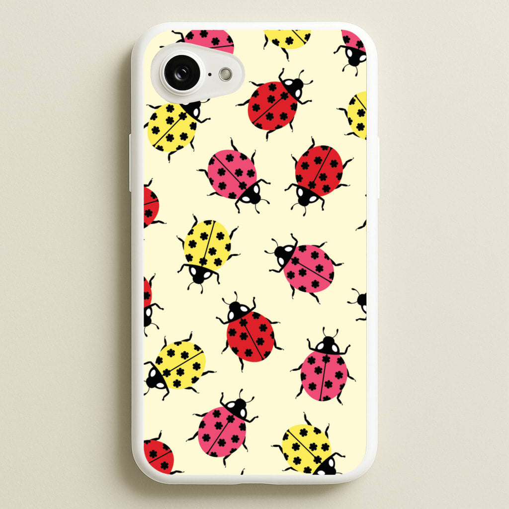 Ladybugs With Flower Spots Pattern - Patterns Phone Case for iPhone 16e