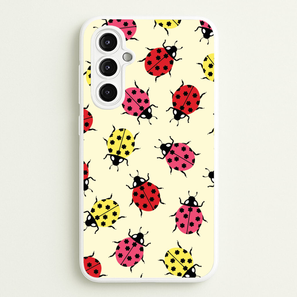 Ladybugs With Flower Spots Pattern - Patterns Phone Case for Galaxy A14