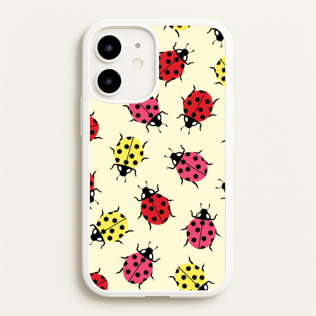 Ladybugs With Flower Spots Pattern - Patterns Phone Case for iPhone 12 / 12 Pro
