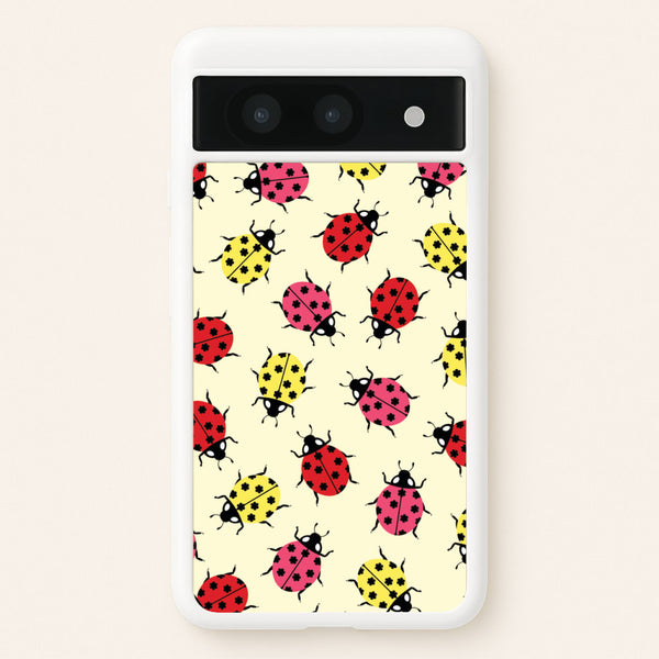 Ladybugs With Flower Spots Pattern - Patterns Phone Case for Google Pixel 8a